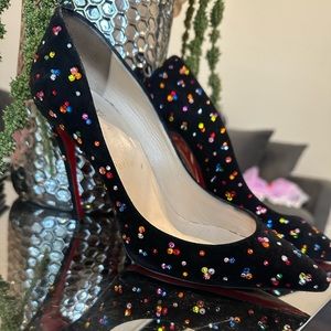 Christian Louboutin Multi Color Crystal So Kate Heel Stiletto pump